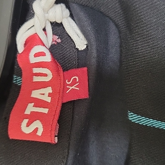 Staud Crosshill Check Cotton  Back Cutout Minidress - Picture 9 of 14